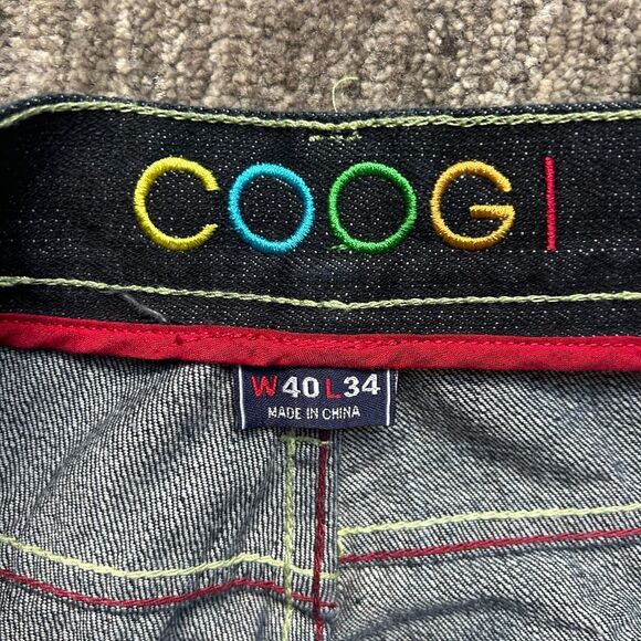 Coogi Vintage Y2K Rainbow Sneaker Jeans, Size 40 x 34, Dark Wash - Picture 4 of 8